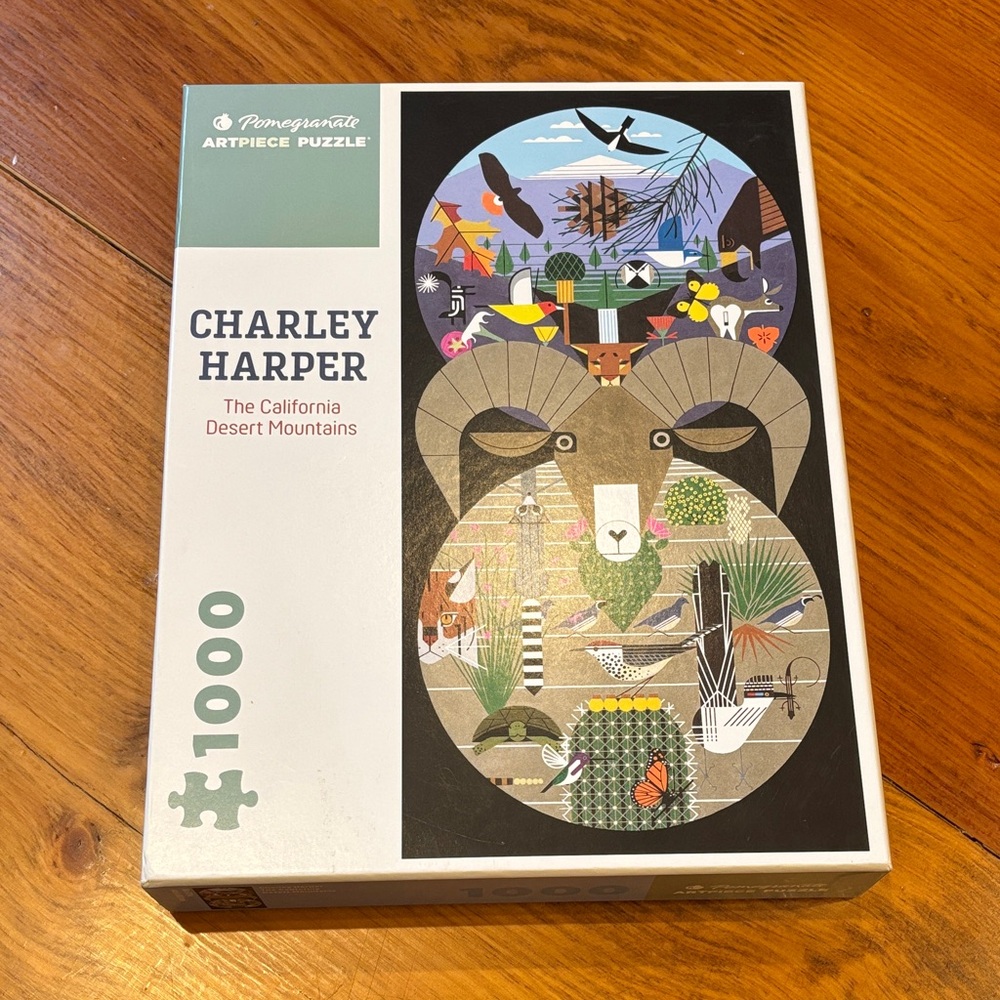 CHARLEY HARPER 1000 Piece Jigsaw Puzzle California Desert Mountains Pomegranate